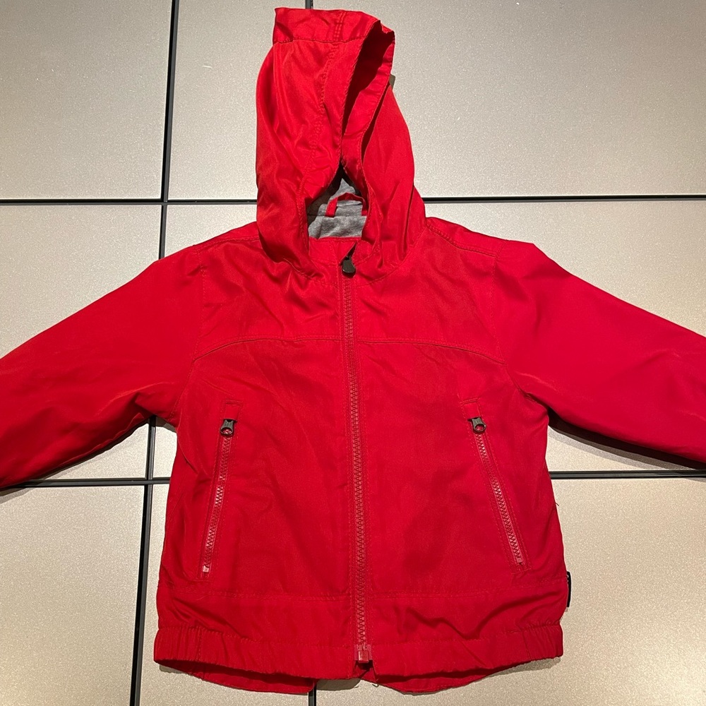 GAP Kids- Jersey-Lined Windbreaker Jacket (Red)